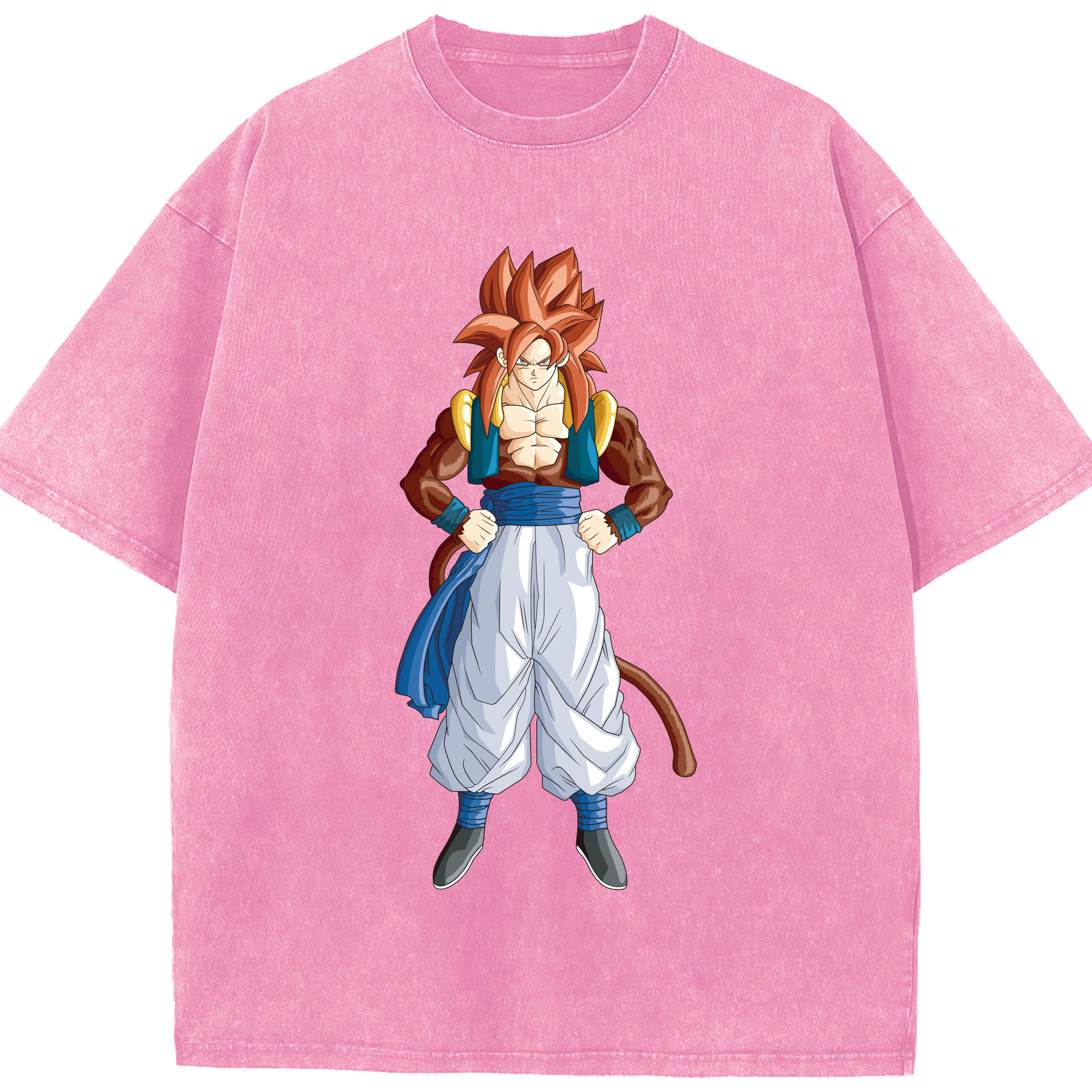 （画像用） ドラゴンボール 孫悟空（そん ごくう）Son Goku カカロット DRAGON BALL Kakarotto 綿100% ヴィンテージ風 半袖Tシャツ（フロントプリント）